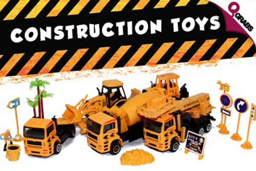 From QR79 Provide Hours of Fun with Sets of Friction-Powered, Die Cast Construction Vehicle Toys! (Up to QR300 Value)